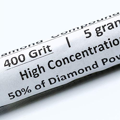 TechDiamondTools Diamond Lapping Paste Polishing Compound USA Made 400 Grit Mesh 54-80 Microns Lapping Compound for Rock Glass Metal Jewelry Resin Marble with High Concentration of Diamond Powder - size: 400 grit / 54 - 80 microns