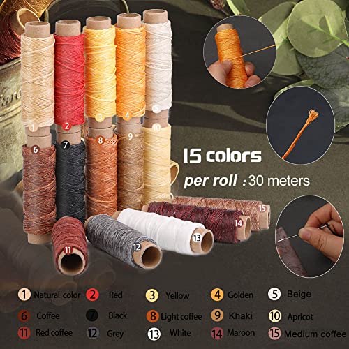 BUTUZE Leather Working Tools, Practical Leather Craft Kit - size: 66 Pcs