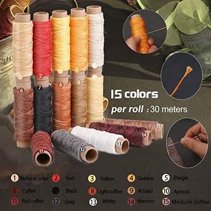 BUTUZE Leather Working Tools, Practical Leather Craft Kit - size: 66 Pcs