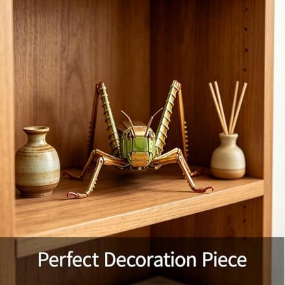 3D Acrylic Insect Puzzle DIY Bug Model Kit Animal STEM Gift - color: Grasshopper