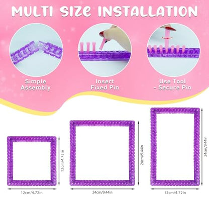 BLISSIQUEE Weaving Loom for Kids 288 Loops 12 Colors Potholder Weaving Loom - color: Weaving Loom storage kit