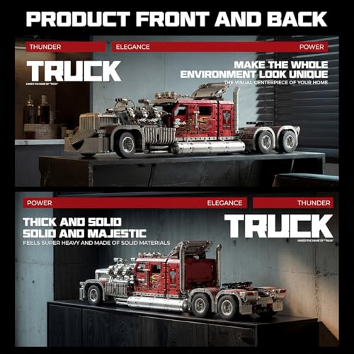 TH-24 Semi Truck and Trailer Model Car Building Set for Adults 3485 Pcs - style: TH-24 Semi Truck