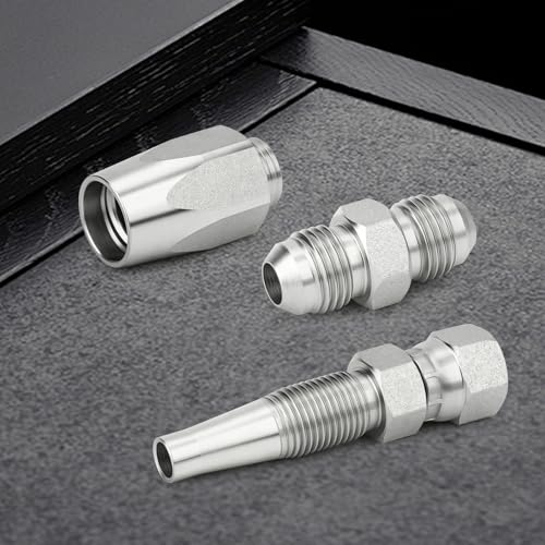 TAISHER 2PCS Hydraulic Hose Repair Kit 1/4" Reusable Fittings, 2-Wire Size #04 Field Repair Kit - size: 0.25 Inch