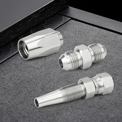 TAISHER 2PCS Hydraulic Hose Repair Kit 1/2" Reusable Fittings, 2-Wire Size #08 Field Repair Kit - size: 0.5 Inch