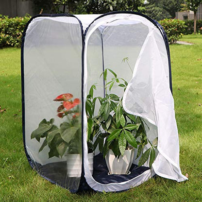 RESTCLOUD 36" Large Monarch Butterfly Habitat Cage Pop-up - color: White with Black