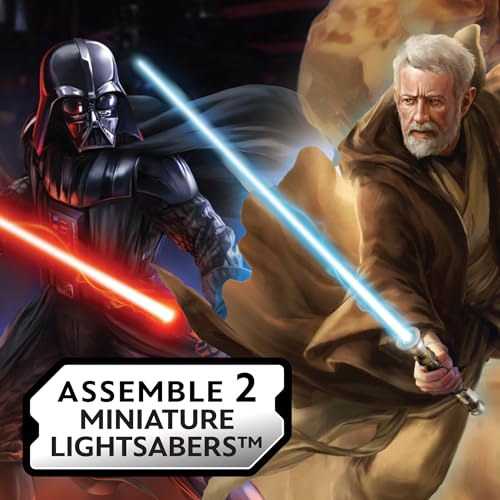 STAR WARS Construct Your Own Lightsabers, Build 2 Lightsabers for Kids, OBI Wan Kenobi Lightsaber & Darth Vader Lightsaber, 6 Year Old Boy Gifts, Toys - color: Lightsabers Building Kit