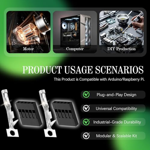 50 Sets / 300 Pieces for Dupont 2.54mm 5Pin Black Female Connector - size: 5-Pin Female, style: Black-Single Row
