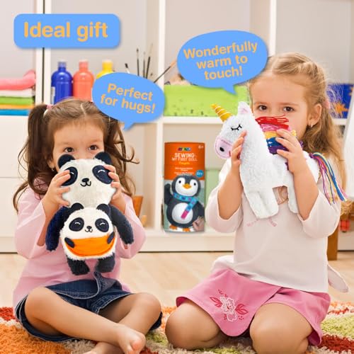 Avenir My First Sewing Kit for Kids 6-8, Penguin Stuffed Animal Craft Set - color: Penguin