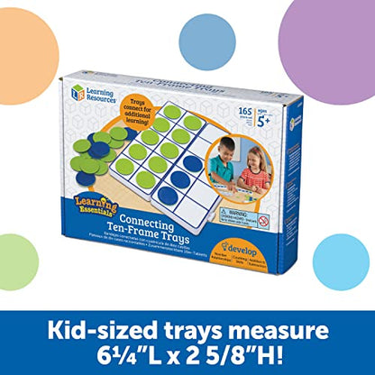 Learning Resources Connecting Ten-Frame Trays, 165 Pieces - style: Connecting Ten-Frame Trays