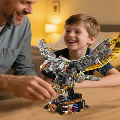 Mechanical Eagle Building Set with Light, Compatible with Lego for Adult, Rotatable Eagle Building Blocks, Gift for Girls Boys Teens Age 12+ (1168 PCS) - style: Mechanical Eagle