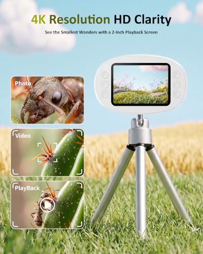 1000X Handheld Digital Microscope for Kids: Pocket Microscope for Stem Toy - color: White