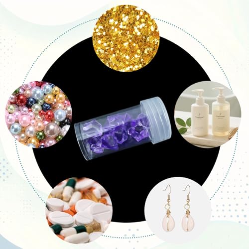 Chinflly Diamond Art Storage Containers with Screw Lids, 48Pcs