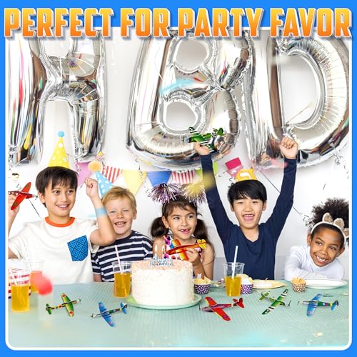 8 Inch Foam Glider Planes (72-Pack) Bomber Airplane Party Favor Toys - size: 72 Pack
