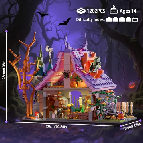 Magical Retreat of Witch Building Blocks Set 14+, 1200 Pieces - color: The Magical Retreat of the Witch