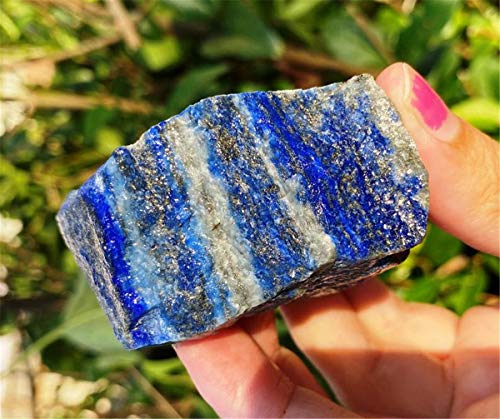Zenkeeper 1Lb Lapis Lazuli Crystal Stone Natural Raw Stones & Fountain Rocks for Tumbling, Cabbing, Polishing, Wire Wrapping, Wicca & Reiki Crystal Healing - color: Lapis Lazuli