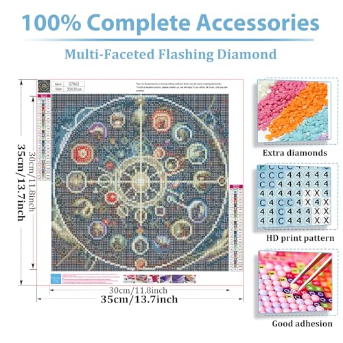 Fantasy Diamond Art Kits for Adults, Diamond Painting Kits 14x14 Inch - color: Style 12