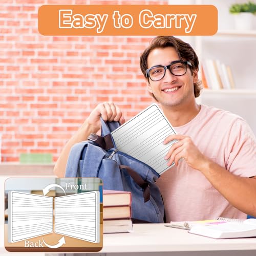 24Pcs Dry Erase Music Staff Lap Boards for Student Reusable Musical Notes Double Sided Erasable Cardboard Music Note Whiteboard for Musical Teacher Classroom Homeschool Portable Teaching Tool 12" x 9" - style: Staff Writing Notes