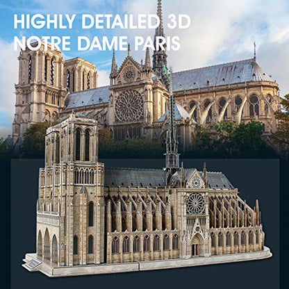 CubicFun 3D Puzzles for Adults - Large Notre Dame de Paris 3D Puzzle - style: Notre Dame de Paris