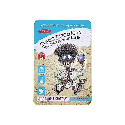 The Purple Cow Crazy Scientist Static Electricity - Science Kits for Young Researchers. for Learning & Education - STEM Educational Games for Kids, Boys & Girls, with Instructions - style: Static Electricity