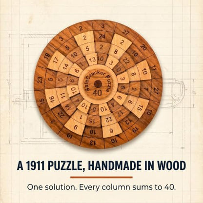 Creative Crafthouse Safecracker 40 Brain Teaser Puzzle for Adults, USA Made - style: Safecracker 40
