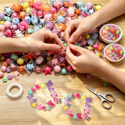 ZLFSRQ Acrylic Candy Beads 250g Assorted Kandi Beads for Jewelry Making