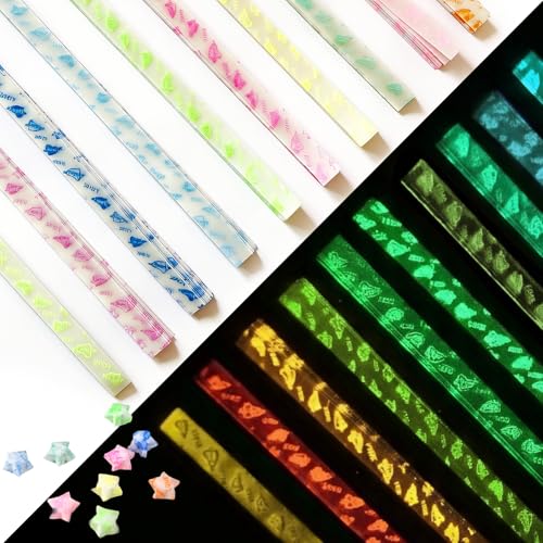 Jtnohx Luminous Origami Star Paper Strips Luminous Origami Cupid 630 Sheets - color: cupid