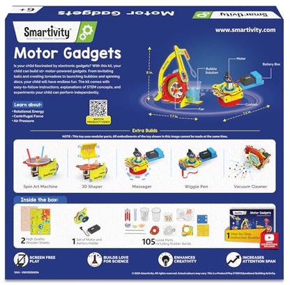 Smartivity 10-in-1 Motor Powered Gadgets Kit for Kids 6-12