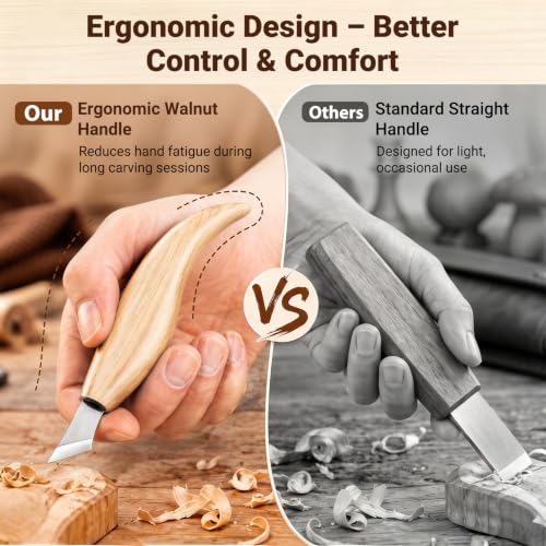 Wood Carving Kit Deluxe-Whittling Knife, Wood Carving Knife Set - color: white