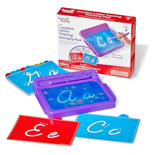 hand2mind Cursive Letter Tracing Sensory Pad, Tracing Board, Ages 3+ - style: Cursive
