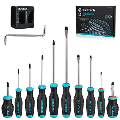 DURATECH 12-Piece Magnetic Screwdriver Set, S2 Alloy Steel Screwdriver Set