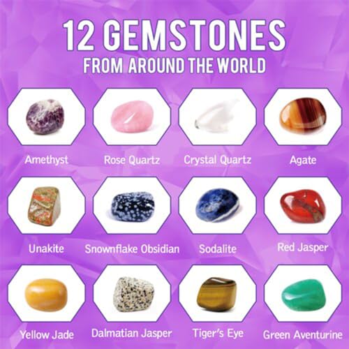 Liberty Imports 12-Pack Gem Digging Kit for Kids - Exciting Gemstone Mining Adventure - Educational STEM Crystal and Mineral Excavation – Party Favor Science Toys - style: Gemstones