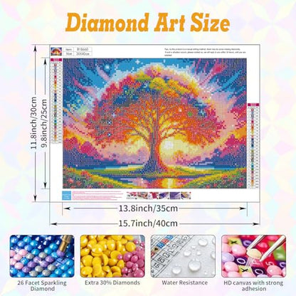 Tree of Life Diamond Art Kits for Adults Beginners 12x16 in, DIY Craft Gift - color: DP-US07