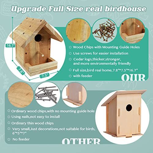 DIY Bird House Kits for Adults & Kids,DIY Woodcraft Building Projects for Kids and Adults,Bundles