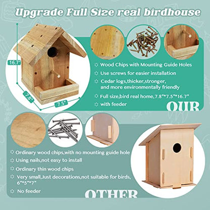DIY Bird House Kits for Adults & Kids,DIY Woodcraft Building Projects for Kids and Adults,Bundles