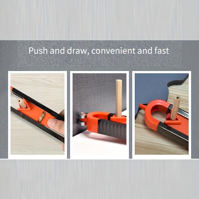 1pc Adjustable Precision Woodworking Tool Set with Locking Mechanism, Irregular Curve & Contour Marking Ruler (Black)