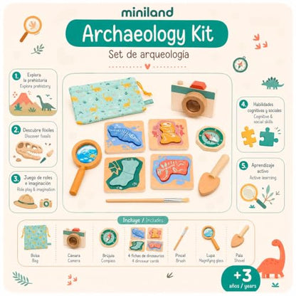 Miniland Outdoor Explorer Set, Archaeology Kit for Kids - Archaeology Kit - color: Archaeology Kit