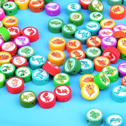 1000PCS Dinosaur Polymer Clay Beads Bracelet Making kit, 24 Style Cute Fun Beads Beads Charms for Jewelry Necklace Earring Making DIY Accessories for Women Girls - color: E1#Style 4