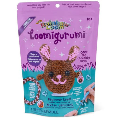 Rainbow Loom Loomigurumi Choco Bunny Kit - DIY Rubber Band Amigurumi Set - style: Choco Bunny