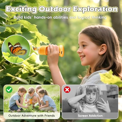 Alotwan Microscope for Kids 1000X Digital, Handheld Kids Microscope - color: Yellow