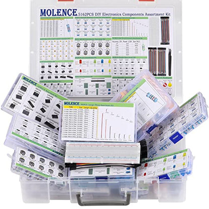 5162pcs DIY Electronics Components Kit Assortment