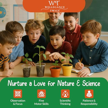 Plant Growing Science Kit for Kids - 19 Botany Experiments with Hydroponic Growing, Root Science & Transpiration - STEM Gardening Gift for Boys & Girls - Birthday Gift Ages 8, 9, 10, 11, 12