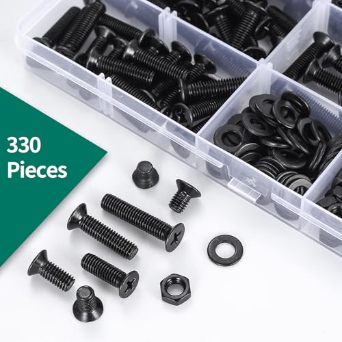 330 Pcs M5 Machine Countersunk Screws Assortment Kit - size: M5 - 330