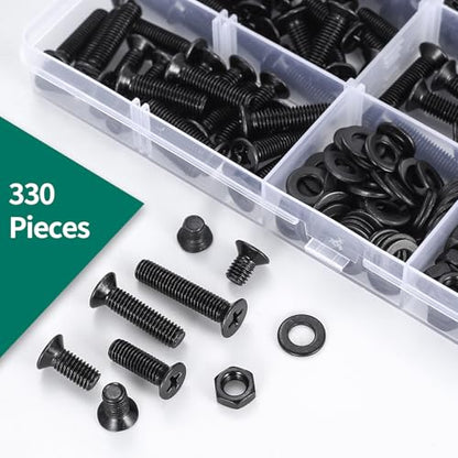 330 Pcs M5 Machine Countersunk Screws Assortment Kit - size: M5 - 330