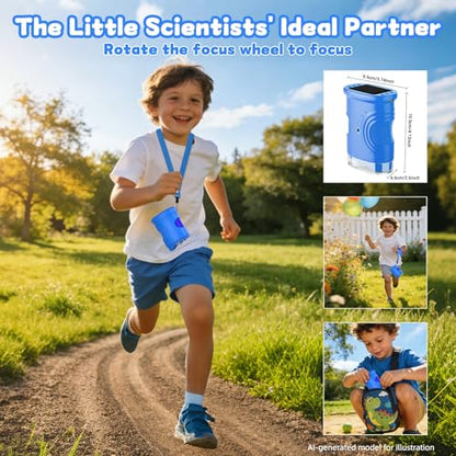 1000X Handheld Digital Microscope for Kids, STEM Educational Toy - color: Blue