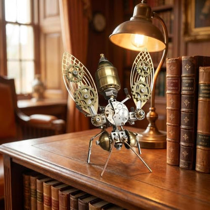Mechanical Metal 3D Bumblebee Model Kits Puzzle for Adults Insect Steampunk Assembly DIY 150+Pcs 3 Hours Build Time Desk Decor Christmas & Birthday Gift for Hobbyists Men(Bumblebee) - style: Bumblebee