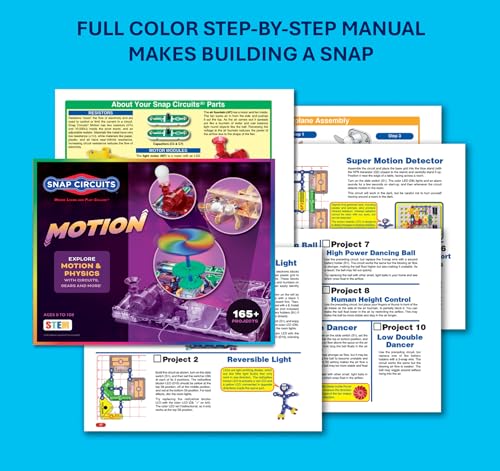 SNAP CIRCUITS Motion STEM Electronics Kit for Kids Ages 8+ - style: Motion