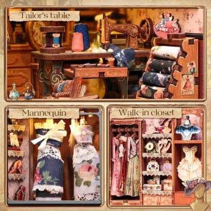 CUTEBEE Book Nook Kit 3D Wooden Puzzle DIY Miniature House for Adults