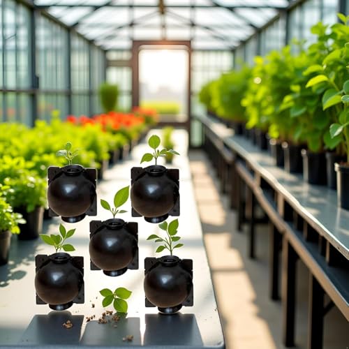 5Pcs Black Plant Rooting Device -Air Layering Pods - High-Pressure Propagation Ball Rooter Box for Garden -Reusable Plant Rooting Device Plant Rooting Grow Box