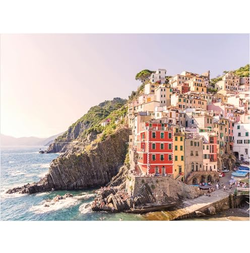 Galison Gray Malin Cinque Terre 1000 Piece Puzzle, Collector Book Box - color: Cinque Terre