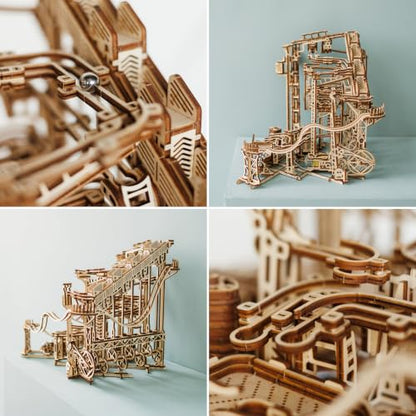Wood Trick Spiral Wooden Marble Run 3D Wooden Puzzles for Adults to Build